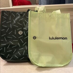 Luluemon Set of Two (2)Reuse-able Tote Bags